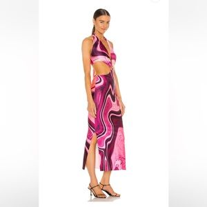Farai London Gaia Long Dress in Purple